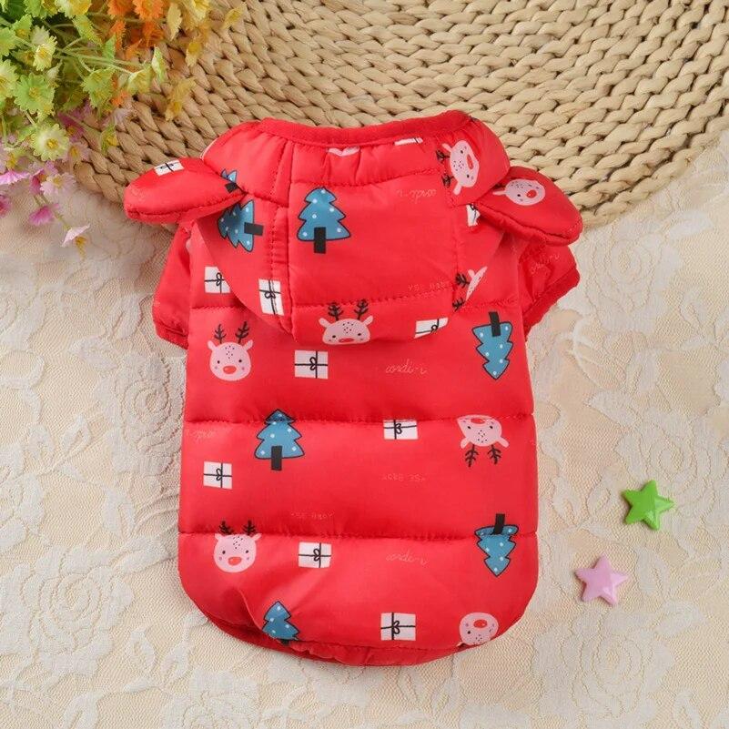 Puppy Coat for Small Medium Dogs Cats Clothes French Bulldog Hoodies Winter Chihuahua Pug Padded Clothing Shih Tzu Outfits