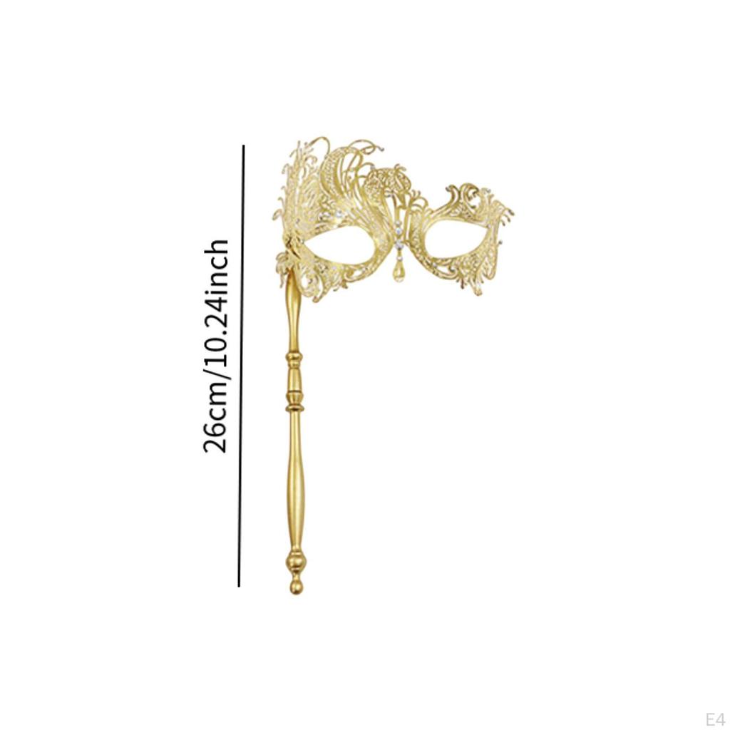 Elegant Handheld Mask with Stick for Costume Events And Parties