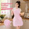 Oil-Proof Ruffle Apron Waterproof Nail Salon Apron Waitress Cosplay Sweet Heart Apron  Cooking