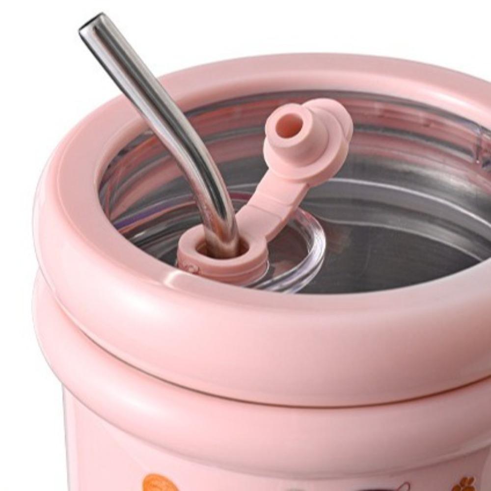 Cartoon Stainless Steel Mug Insulated Leakproof Drinking Cup Stylish Tea Cup  Gym