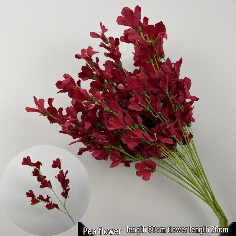 Shunran Dark Red Wine Artificial Wedding Flowers for Chinese Engagement Décor & Aisle Hanging Displays