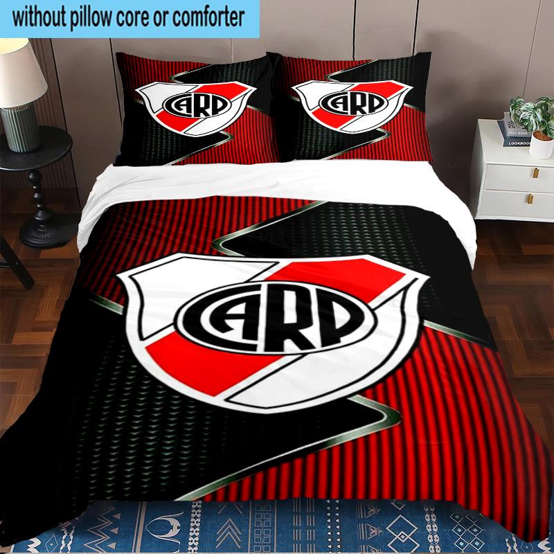 River Plate Emblem 3PCS Bedding Set 2D Printing (Includes 1 Duvet Cover + 2 Pillowcases Coreless), Bedroom decor,Fan gift