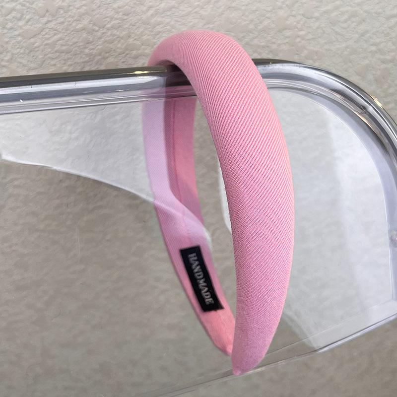 Sweet Romantic Pink  Headband Sponge Wide Hair Band for Woman Girl Temperament Hair Hoop Fashion Versatile Hair Accessories Gift