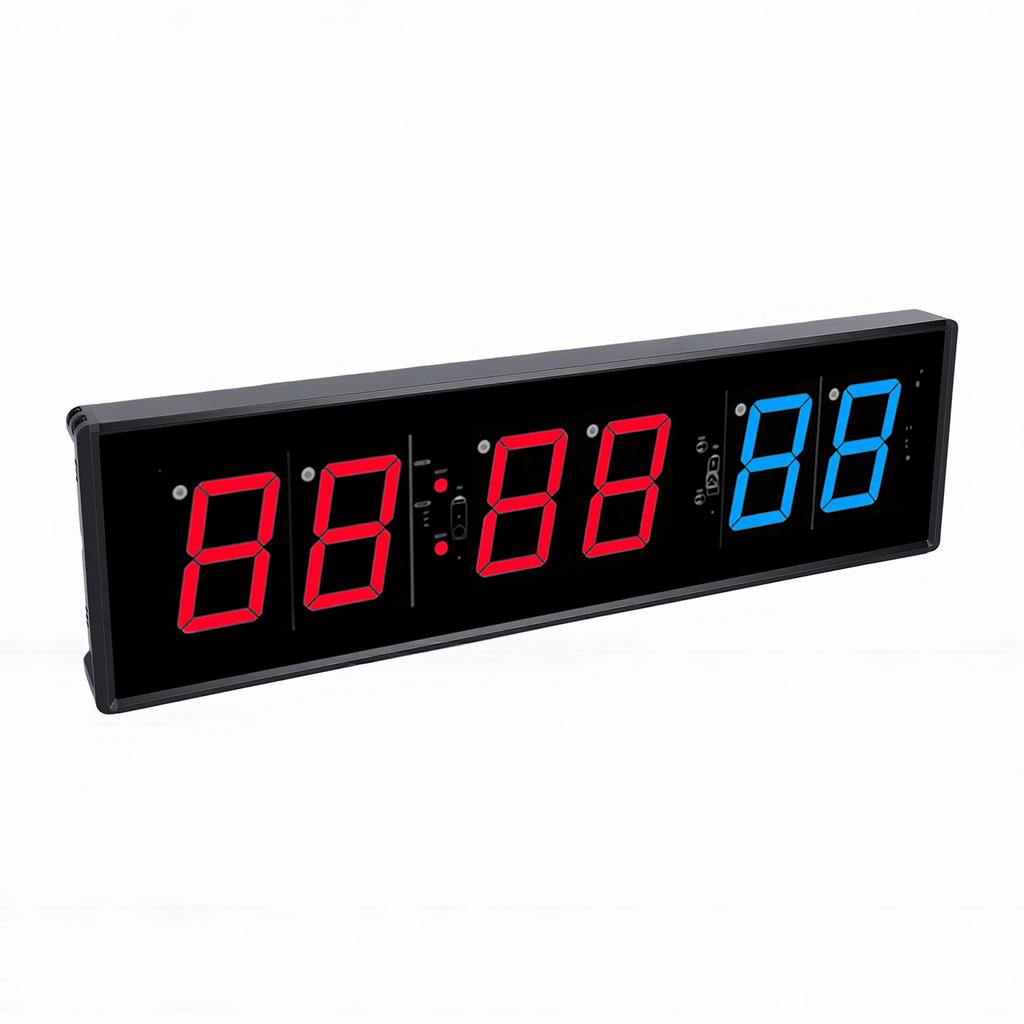 Gym Timer 15.75 Inch Large LED Display Remote Control Workout Interval Timer Supports Multiple Modes with Countdown Up
