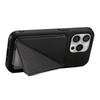 DENIOR D04 For iPhone 16 Pro Max Case Dual Card Slots Kickstand Leather+PC+TPU Cover