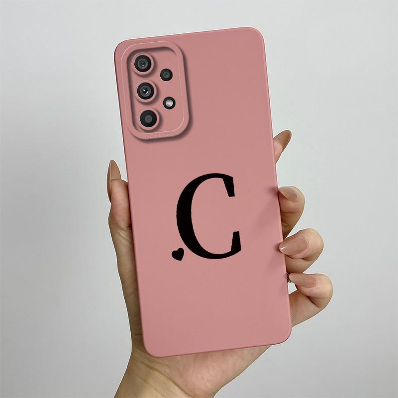 For Samsung Galaxy A13 4G Case Cute Initial Letters Silicone Fundas Phone Back Case For Samsung A13 A 13 GalaxyA13 Cover Bumper