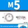 Iron Serrated Locking Washer Set with Anti-Loosening Shims