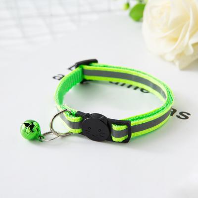 Collier de sécurité pour animaux de compagnie avec clochette et boucle de sécurité réglable et réfléchissante pour chat avec clochette pour chiens et chiots