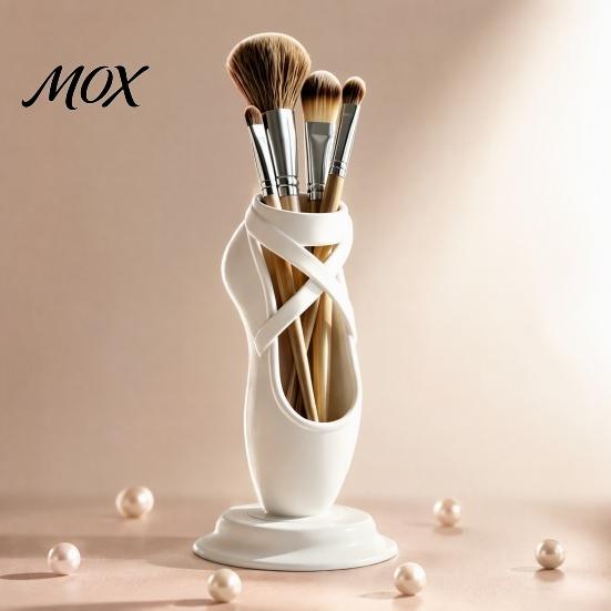 Storage for Cosmetics Tools 3D Printed Ballet Shoe Pen Holder, Decorative Desktop Organizer Stationery Debris Art Supplies, Creative Makeup