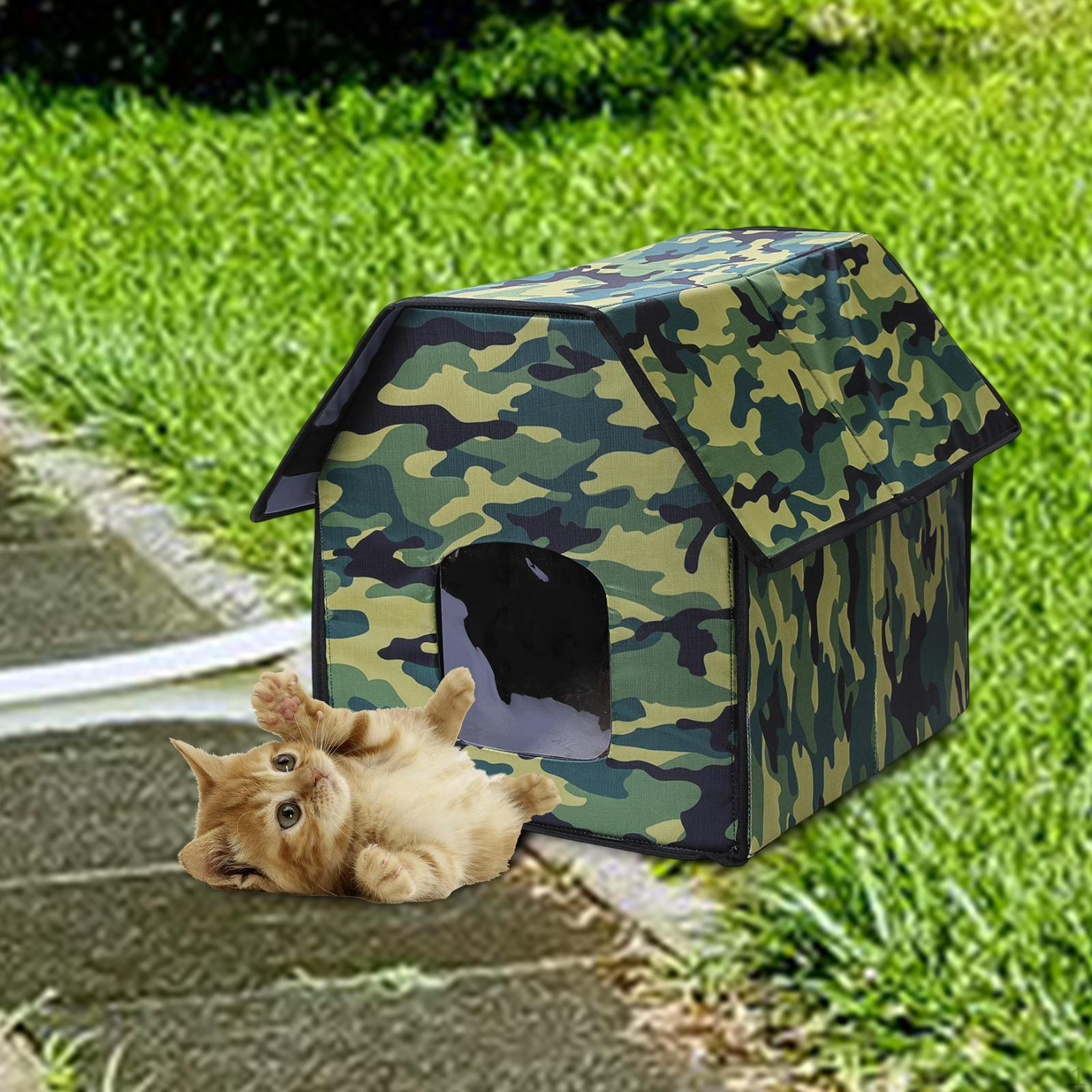 

Кошачий домик для уличных кошек, приют для бродячих кошек, лежанка для собак, товары для животных, пещера для котят, теплая Flat Top