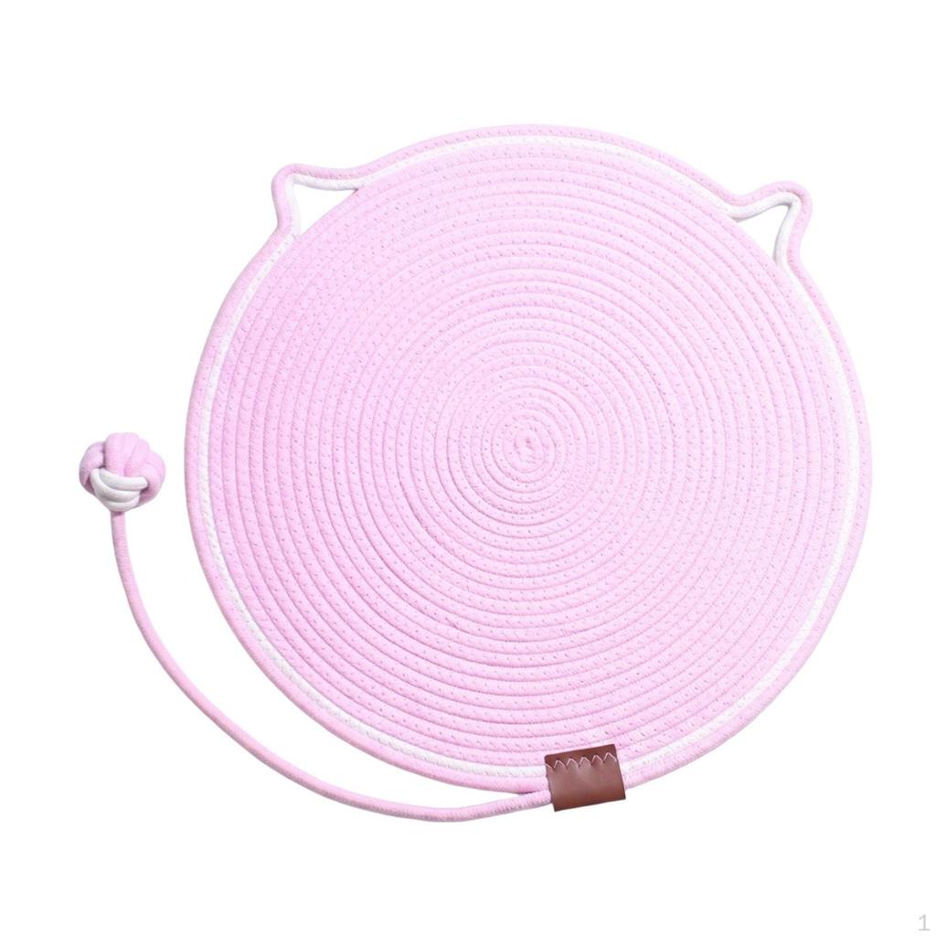 Cat Head Scratching Mat Braided Surface Stitched Edge Pet Supply for Cats, Home