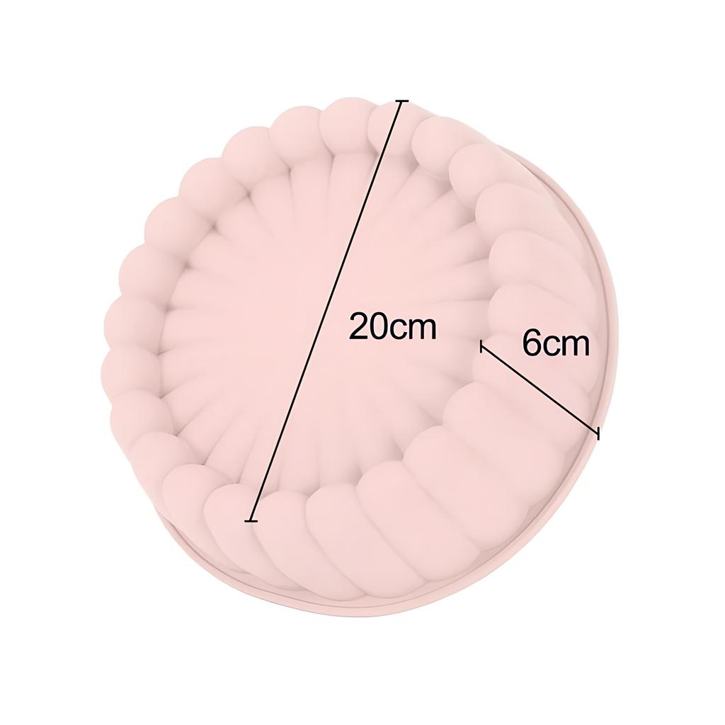 1PC Silicone Cake Pan Round Air Fryer Oven Baking Pan Mold, High Temperature Resistant Bread Toast Cake Mould