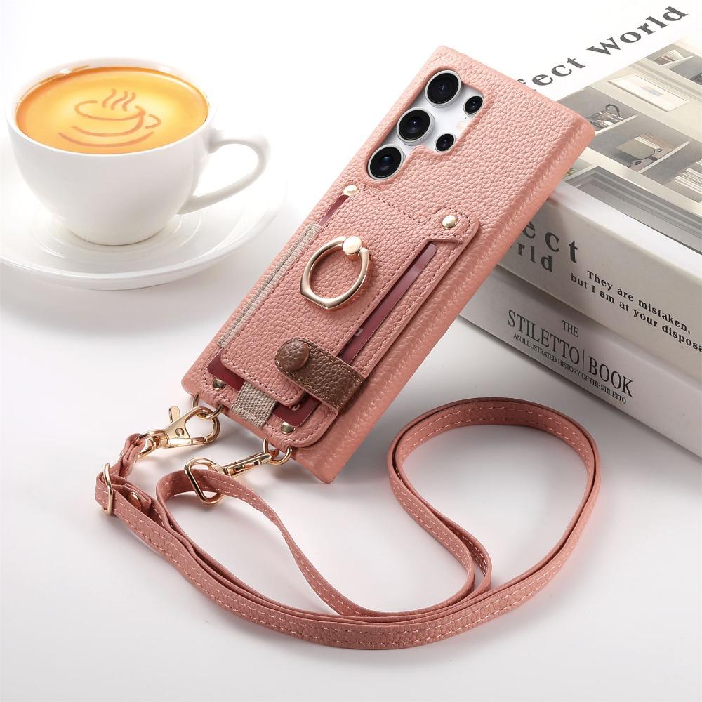 Crossbody Wallet with Card Holder Phone Case for Samsung S25 S24 Plus S23 S22 Ultra S21 FE A56 A36 A26 A16 A06 A55 A35 A15 Cover