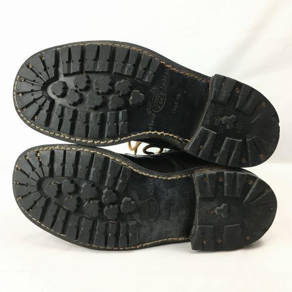 60s Vintage 1969 Europe Combat Command Military Boots Size 41 (Approx. 26.026.5cm) Dark Brown Men's(USED)