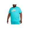 Nike Sportswear Logo Print Comfortable Versatile Crew Neck Short Sleeve T-Shirt Men Tops Blue FZ9996-345