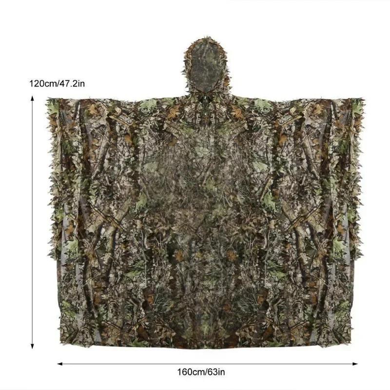Cloak Dress Hunting Clothes New 3D Maple Leaf Bionic Ghillie Yowie Sniper Birdwatch Airsoft Camouflage Clothing Jacket