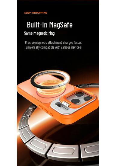 Magnetic Matte Lens Holder for iPhone 17 Pro Max - Drop-proof Apple Protective Case (Compatible with iPhone 15 & 16)