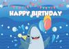 Unter dem Meer Sommer Ozean Hai Thema Geburtstagsparty Benutzerdefinierte Dekoration Kinder Junge Hintergrund Niedlicher Delfin Seestern Event Banner Requisiten