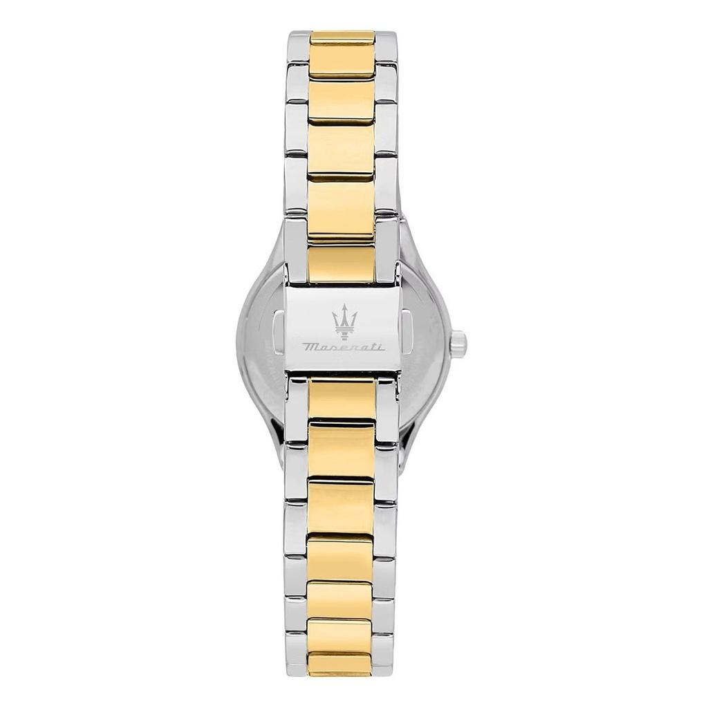 Maserati Attrazione Two Tone Stainless Steel Silver Sunray Dial Quartz R8853151505 Women's Watch