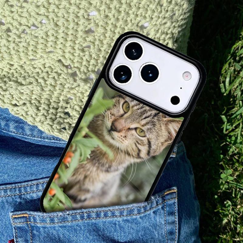 Cute Chausie Kitten Cat Phone Case Cover for IPhone 11 12 13 14 15 16e 17 Pro Max Coque for IPhone 17 Air