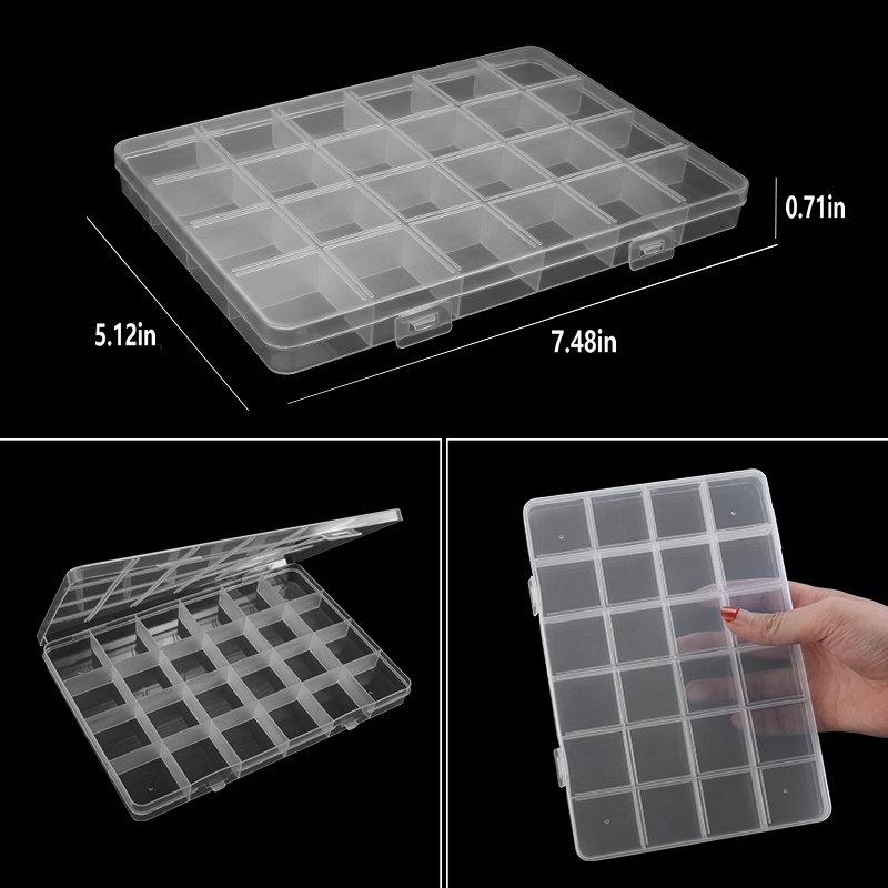 Plastic Organizer Storage Box  Container Jewelry Box with Adjustable Dividers for Beads Art DIY Crafts Jewelry Fishing Tackles