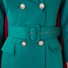 Elegant Office Lady Dress Notched Collar Long Sleeve Belt Waisted Double Breasted Package Hips Mid Calf Formal Work Dress
