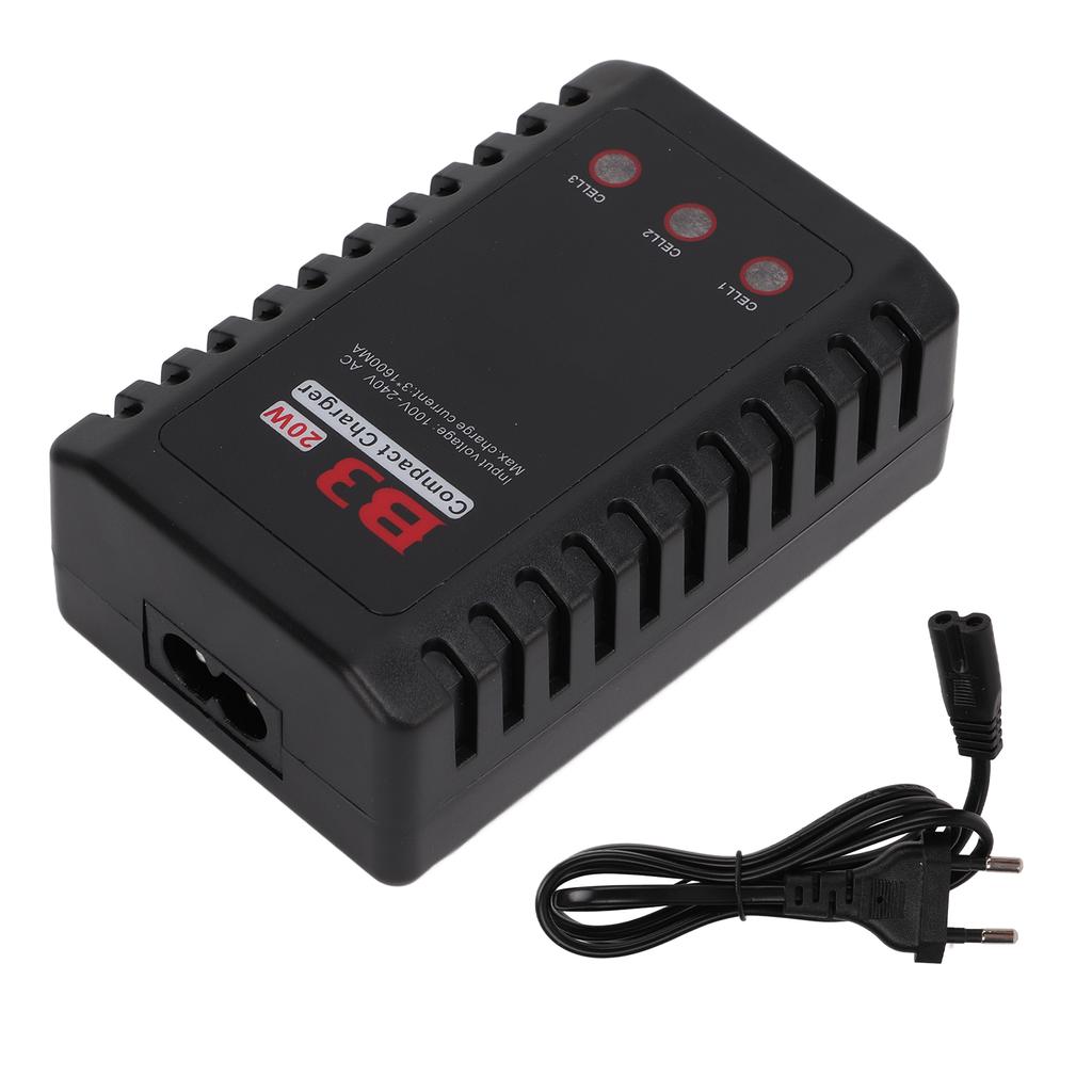 HotRC B3 Balance Charger Efficient Heat Dissipation Auto Power Off HotRC B3 Lipo Battery Charger