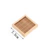 TLAKEHO Bamboo Square 7-Piece Coaster & Tray Set