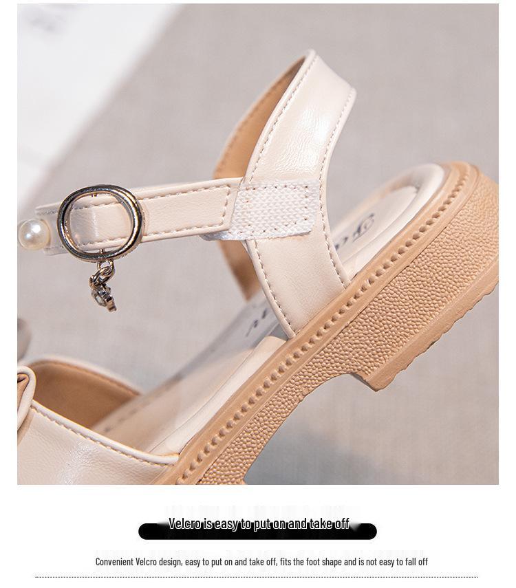 Girls' Bow Summer Sandals 2025: Elegant Korean Style Low-Cut Princess Shoes