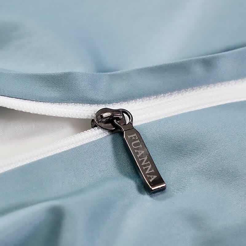 Fuanna 120S Long-Staple Cotton Sateen 4-Piece Bedding Set