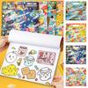 Graffiti Coloring Book Rich Theme Adhesive with Handle Astronaut Pattern Kids Watercolor Graffiti Book Stationery Supply