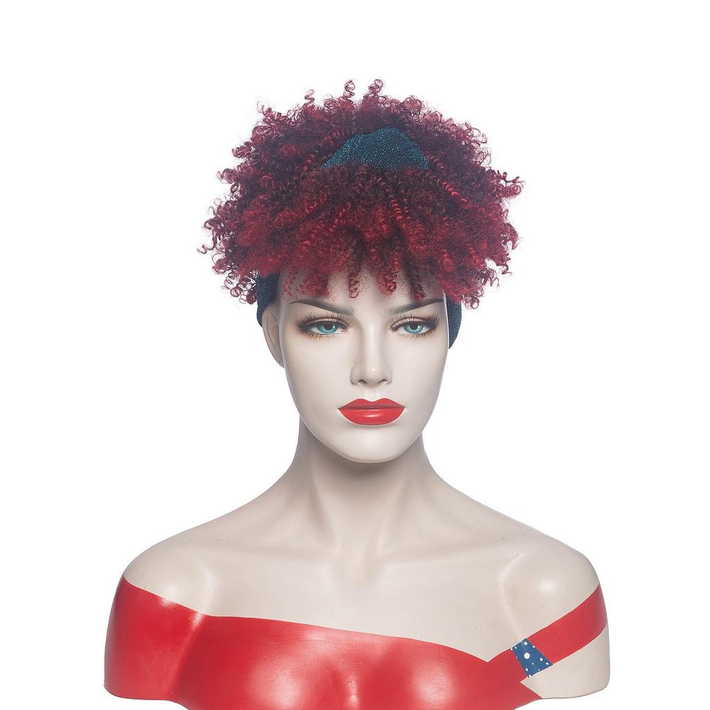 Headband Wig African Women's Hairband Small Curly Hair Curl