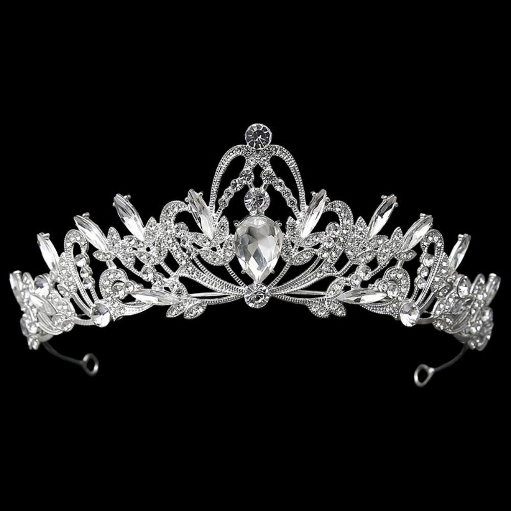 Sparkling Bridal Crown Rhinestone Queen Princess Tiara Beautiful Baroque Pageant Crown  Birthday
