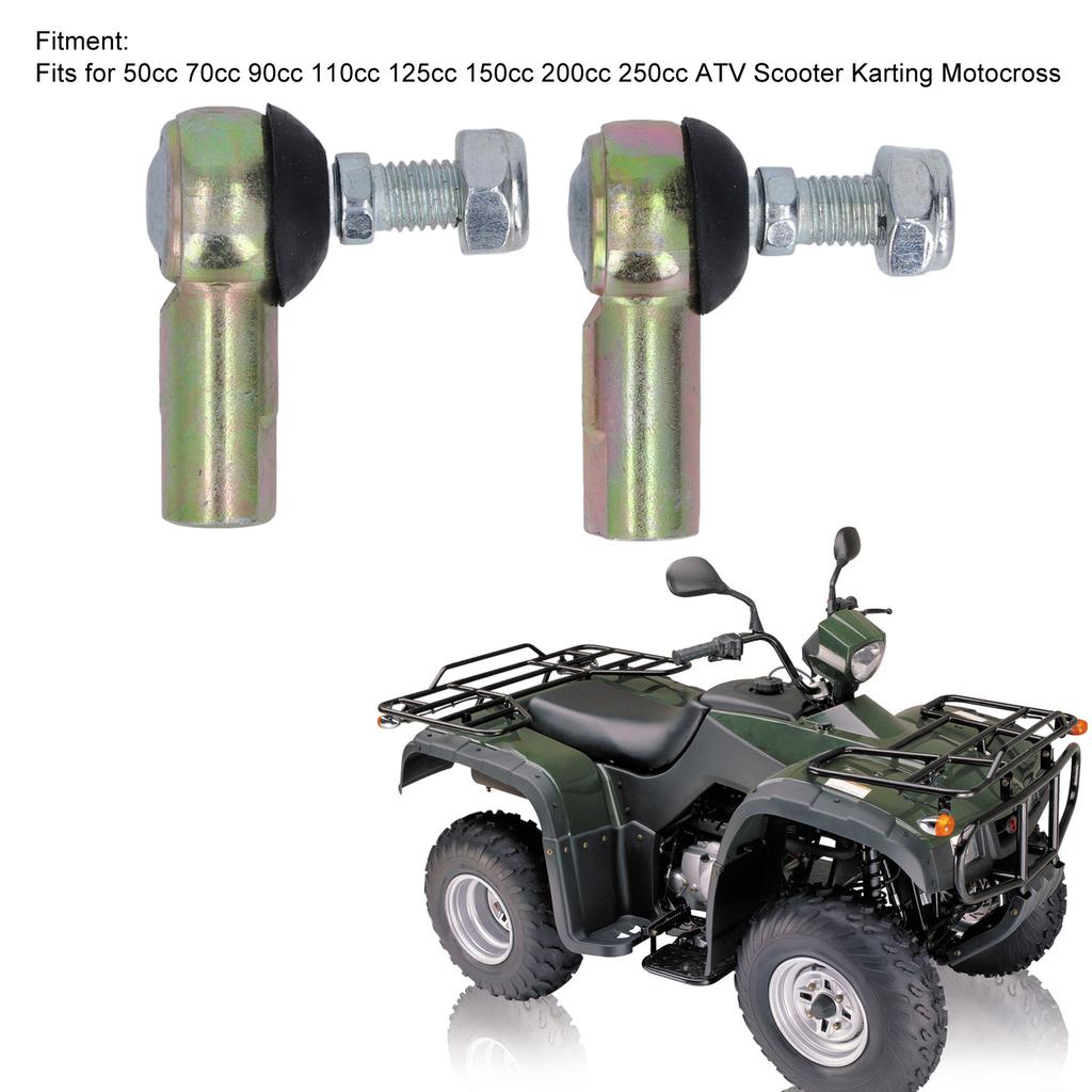 2 Pcs Tie Rod End M10 10mm Sway Bar Ball Joint Set for 50cc 70cc 90cc 110cc 125cc ATV Scooter Karting Motocross