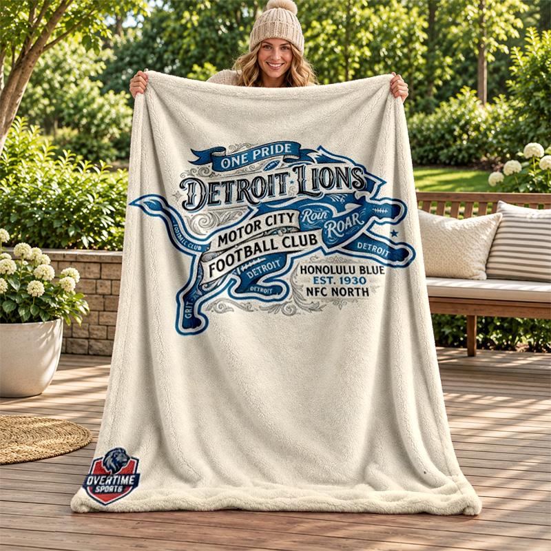 Detroit Lions blanket Flannel Blanket Soft Cozy Plush Throw for Sofa Bed Lightweight Home Decoration Gifts for Christmas various holidays