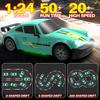 Speedy 4WD RC Drift Car 1:24, U-Shaped Drift High Speed, Rechargeable LED Toy, Boys Outdoor Racing, Colors Optional.