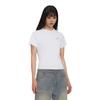 Adidas T Shirts Women's White Crew Neck Moderate Straight Fit HZ0112