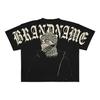 Oversized Cotton Tshirt Vintage Street Portrait Graphic Print Retro 90s Hiphop Urban Streetwear Short Sleeve Tops For Youth
