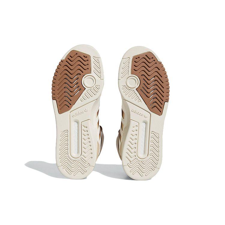 Adidas Originals Drop Step XL Comfortable Versatile Non-Slip Wear-Resistant High-Top Skate Shoes Women Sneakers Brown White IF2686