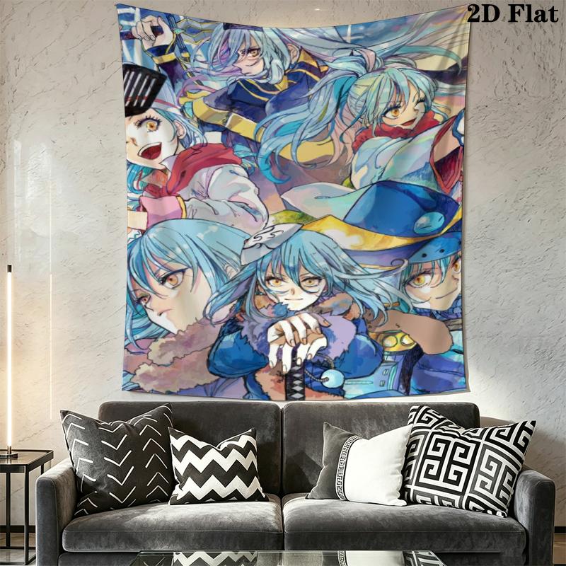 That Time I Got Reincarnated as a Slime Wall Tapestry Aesthetic Wall Hanging Printed Fabric Blanket Decorative Tapestries for Bedroom Living Room Home