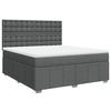 VidaXL Sommier à lattes de lit avec matelas Gris foncé 180x200cm Tissu, lit, lit à plate-forme, lit à panneaux 3294062