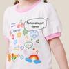 MQDMINI Girls' Bubble Sleeve Short Sleeve T-shirt