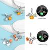 Coppercharms Ghost&Pumpkin New Halloween Party Luminous Beads Fit Original Bracelet Diy Fine Jewelry Gifts For Women Making