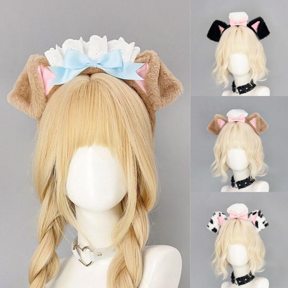Chef Cap Hair Band Fluffy Cosplay Head Hoop New Dog Ear Headband  Cosplay Performance
