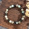 8mm Handmade Stretch Bracelet  Amazon Maculated Stone Obsidian Beaded Bracelet Natural Stone Beaded Bracelet