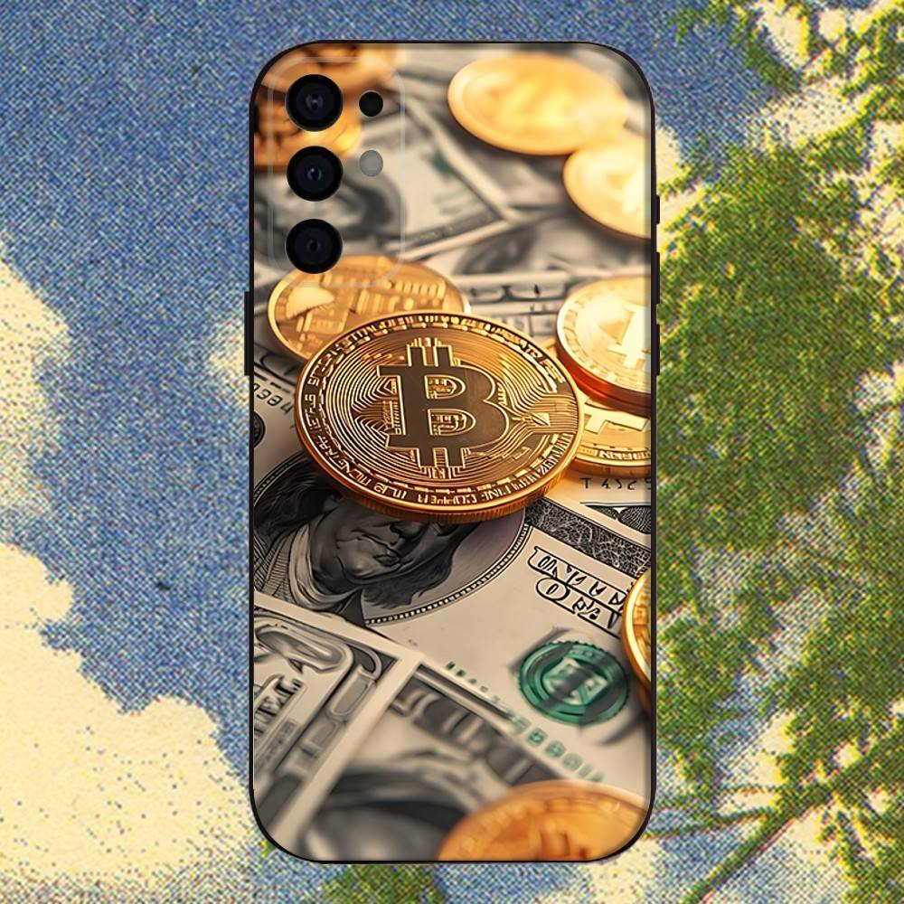 Crypto Currency Bitcoin BTC Phone Case For Samsung S25,S24,S21,S22,S23,S30,Ultra,S20,Plus,Fe,Lite,Note,10,9,5G Black Cover