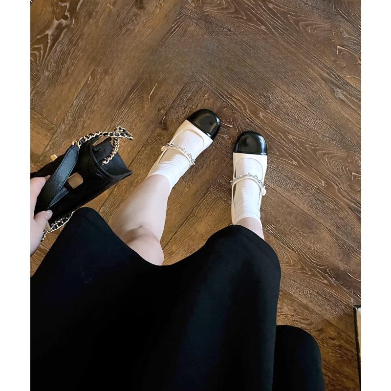 Anti-slip Shoes, Quality Leather Shoes, Women's Thick-soled Single Shoes, High Heels