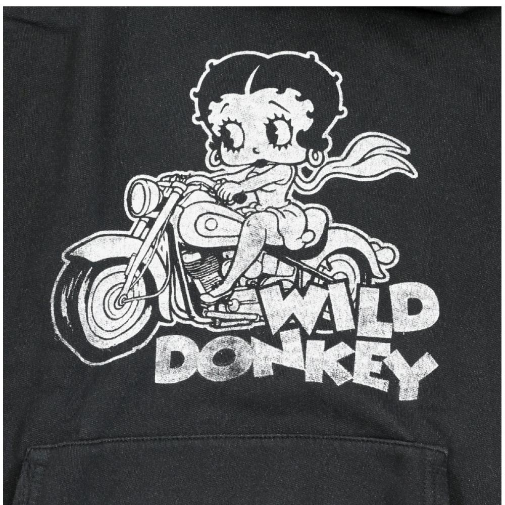 Wild Donkey Unisex Hoodie Dyed Old Black Fc Betty