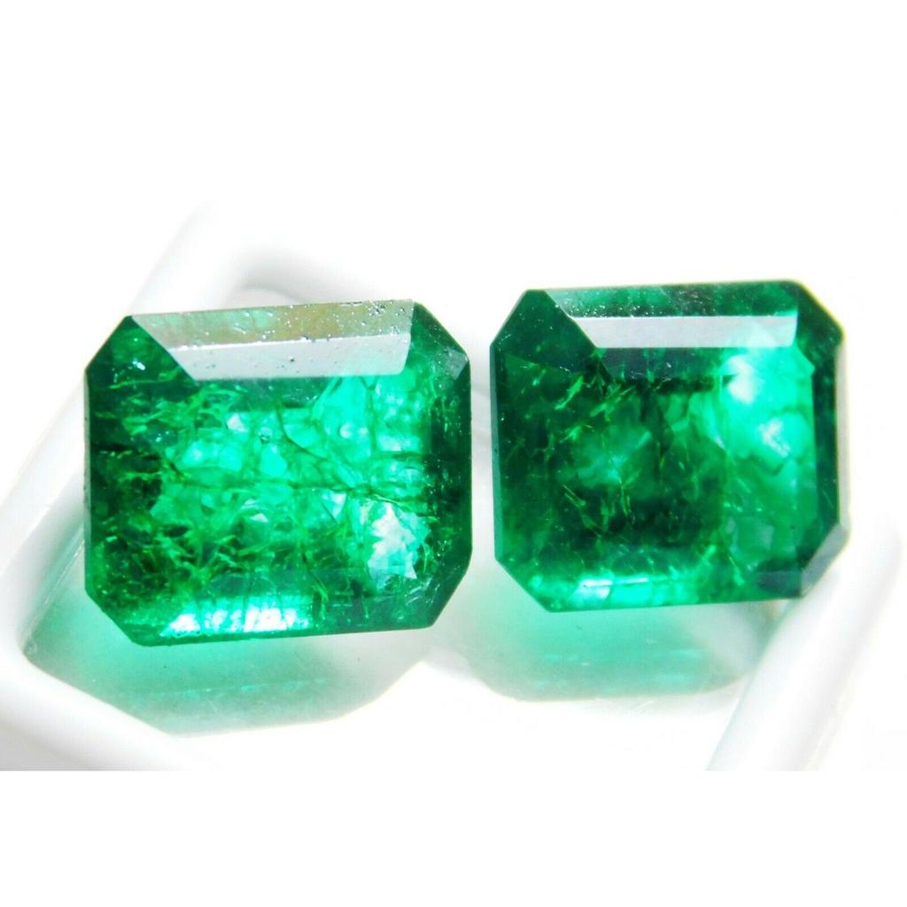 14.55 Ct CERTIFIED Loose Gemstone Natural Emerald Green Colombia Emerald Cut MQ-1677 003