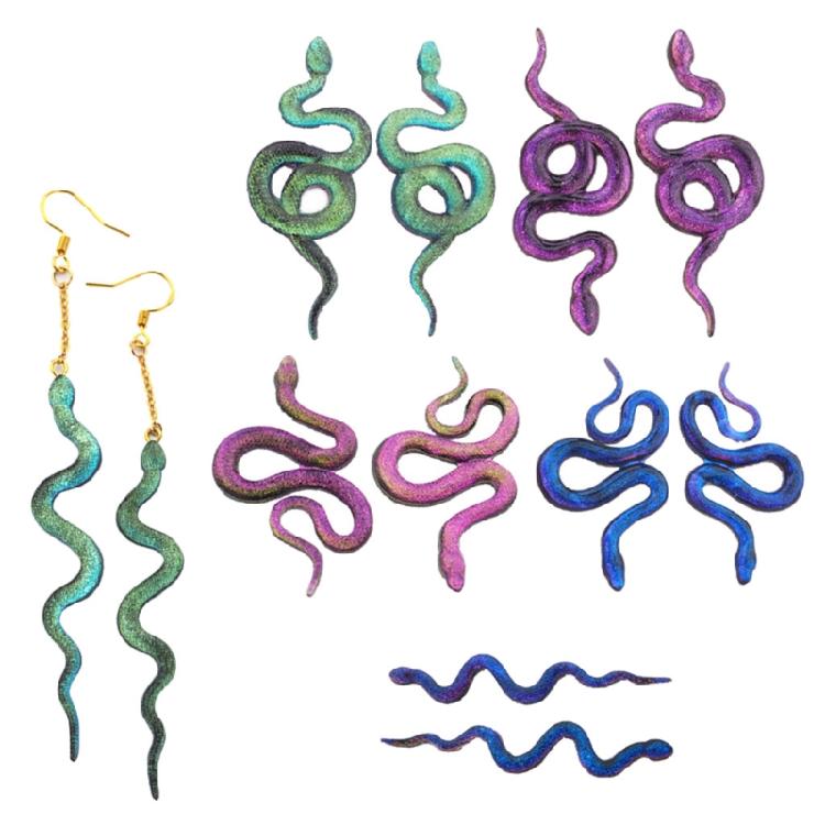 Snake Shape Mold Epoxy Resin Casting Jewelry Making Supply Handmade DIY Earring
